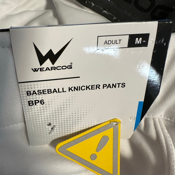 Men's Wearcog Baseball Knicker Pants White Size Medium NEW NWT Softball - Picture 5 of 11